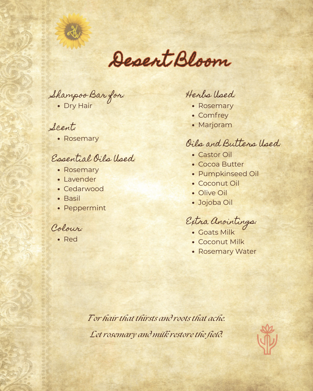 Desert Bloom - Dry Hair Shampoo Bar - Image 2